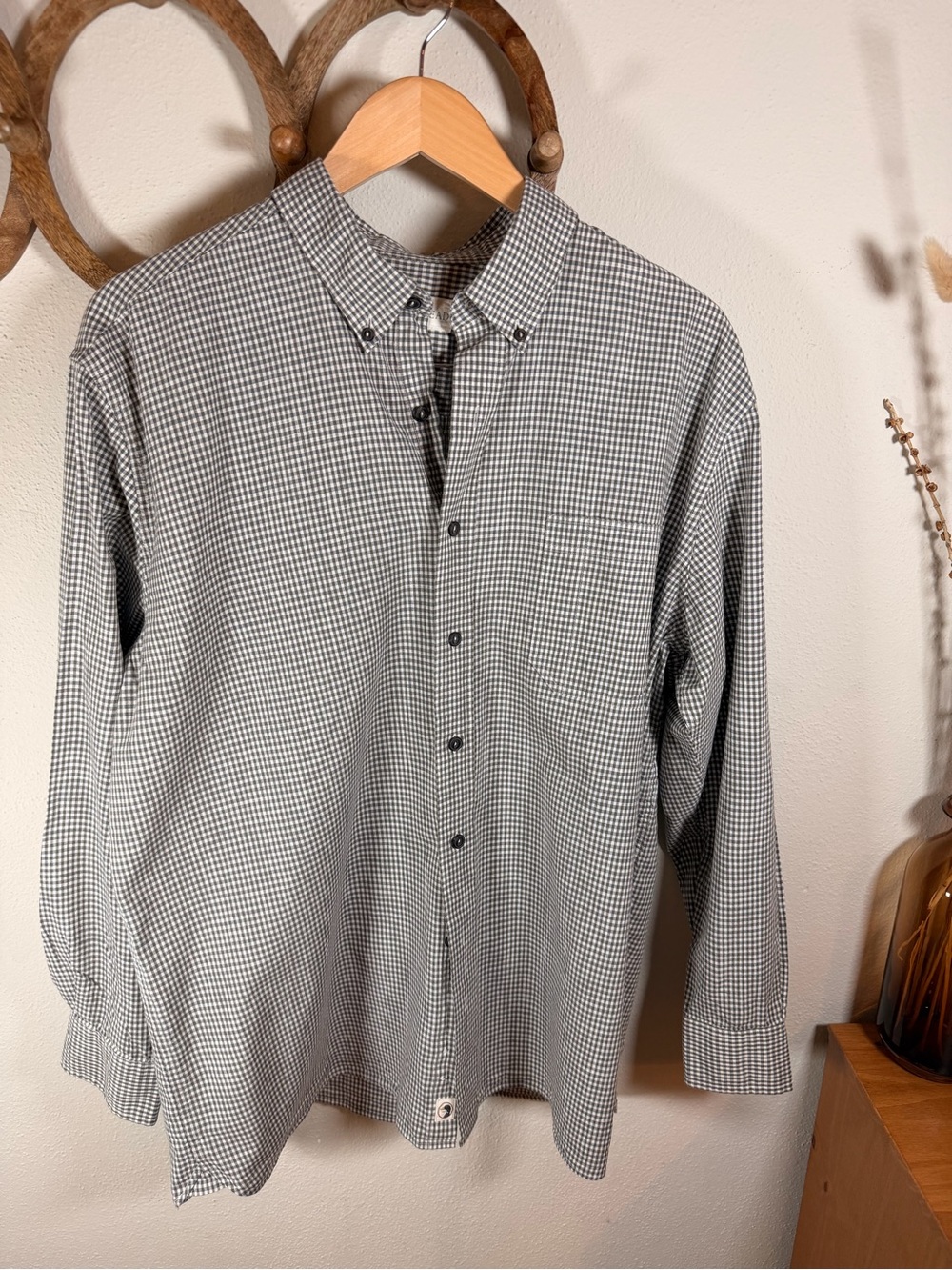 Duck Head Men’s XL Cotton Micro Check Button Down Shirt